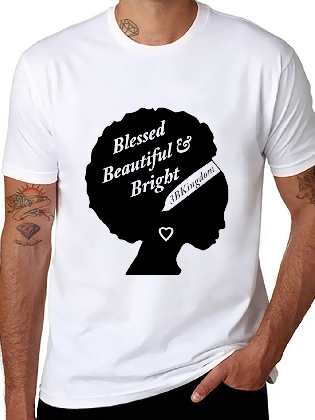 Blessed Beautiful & Bright Afro Tee