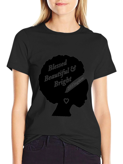 Blessed Beautiful & Bright Afro Tee