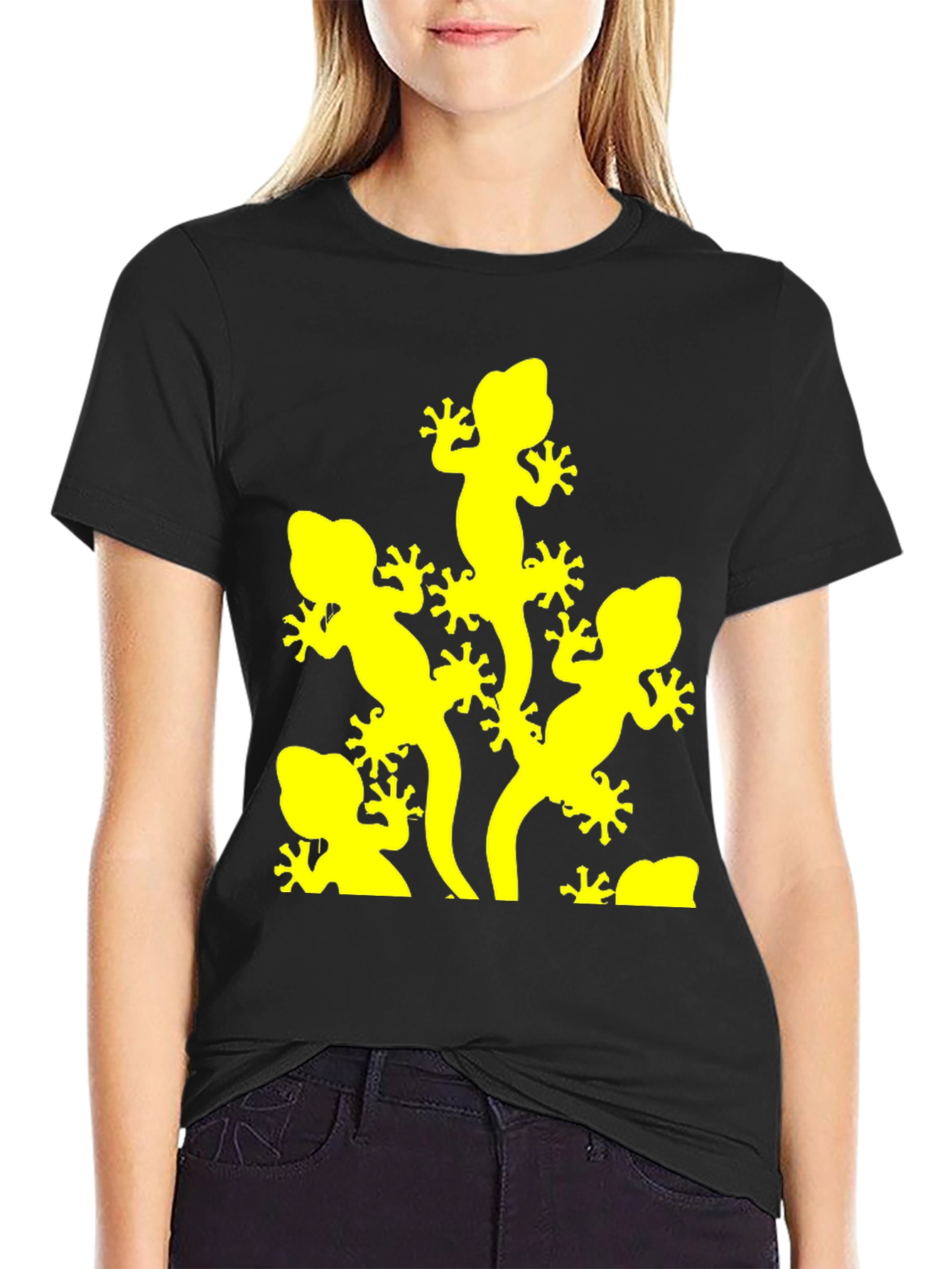 Lizard Graphic Tee - Black Short Sleeve