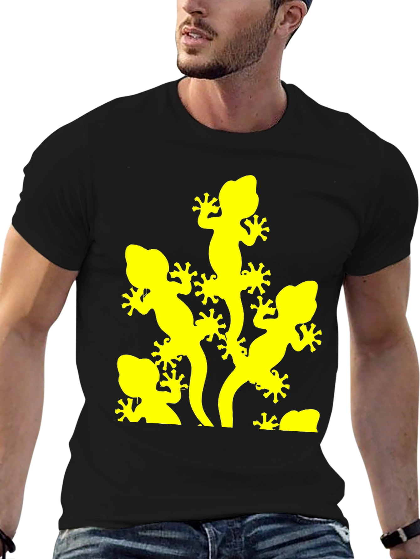 Lizard Graphic Tee - Black Short Sleeve