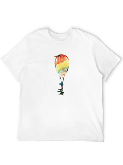 Abstract Tennis Racquet Graphic Tee