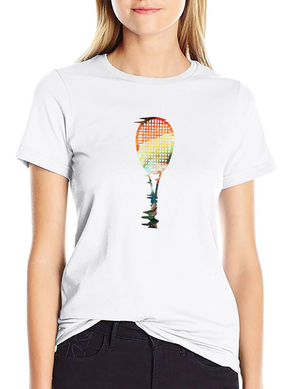 Abstract Tennis Racquet Graphic Tee