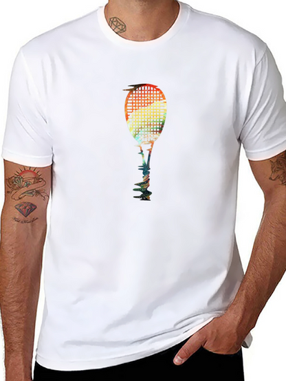 Abstract Tennis Racquet Graphic Tee