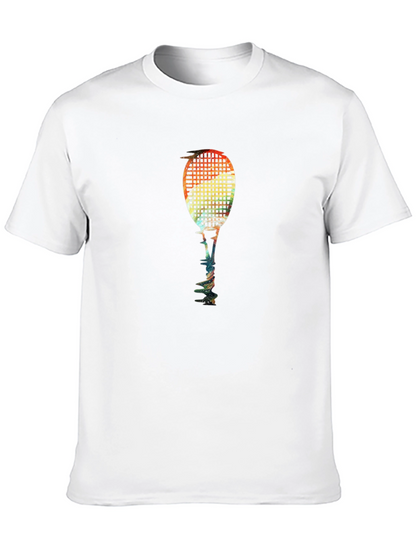 Abstract Tennis Racquet Graphic Tee