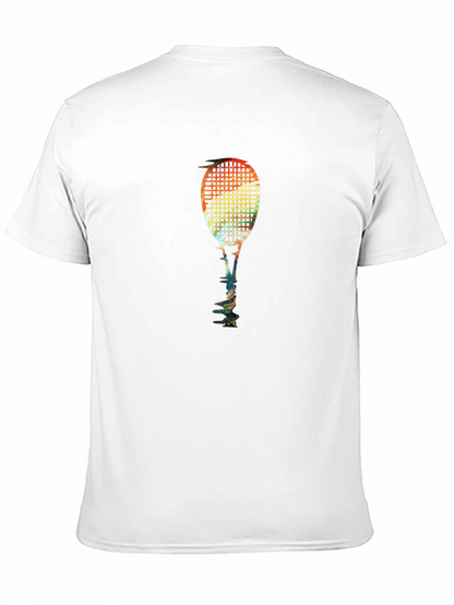 Abstract Tennis Racquet Graphic Tee