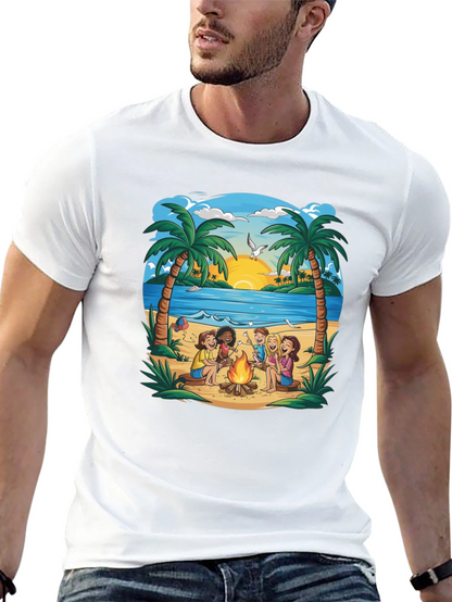 Beach Campfire T-Shirt: Friends & Marshmallows