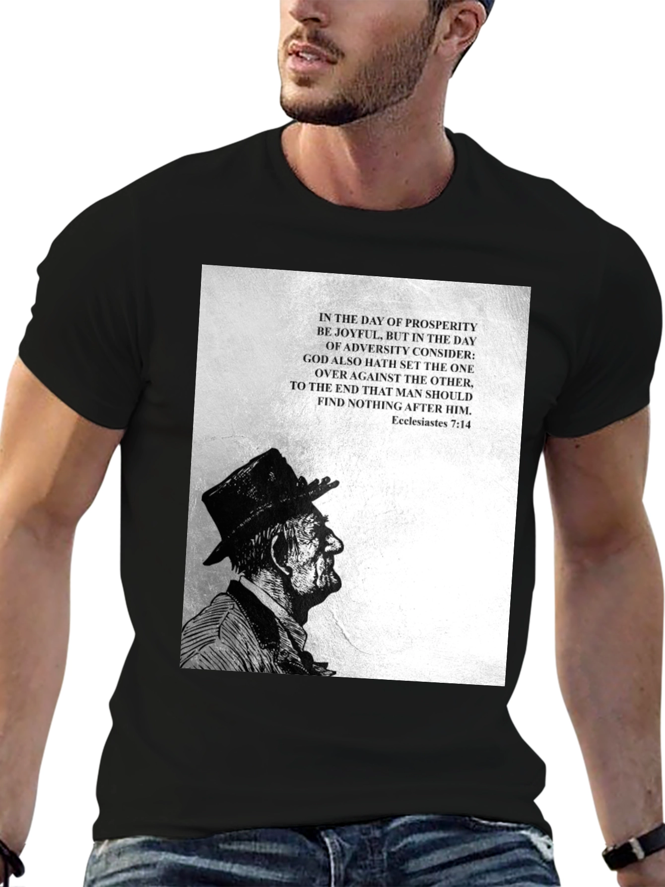 Ecclesiastes 7:14 Graphic Tee - Black