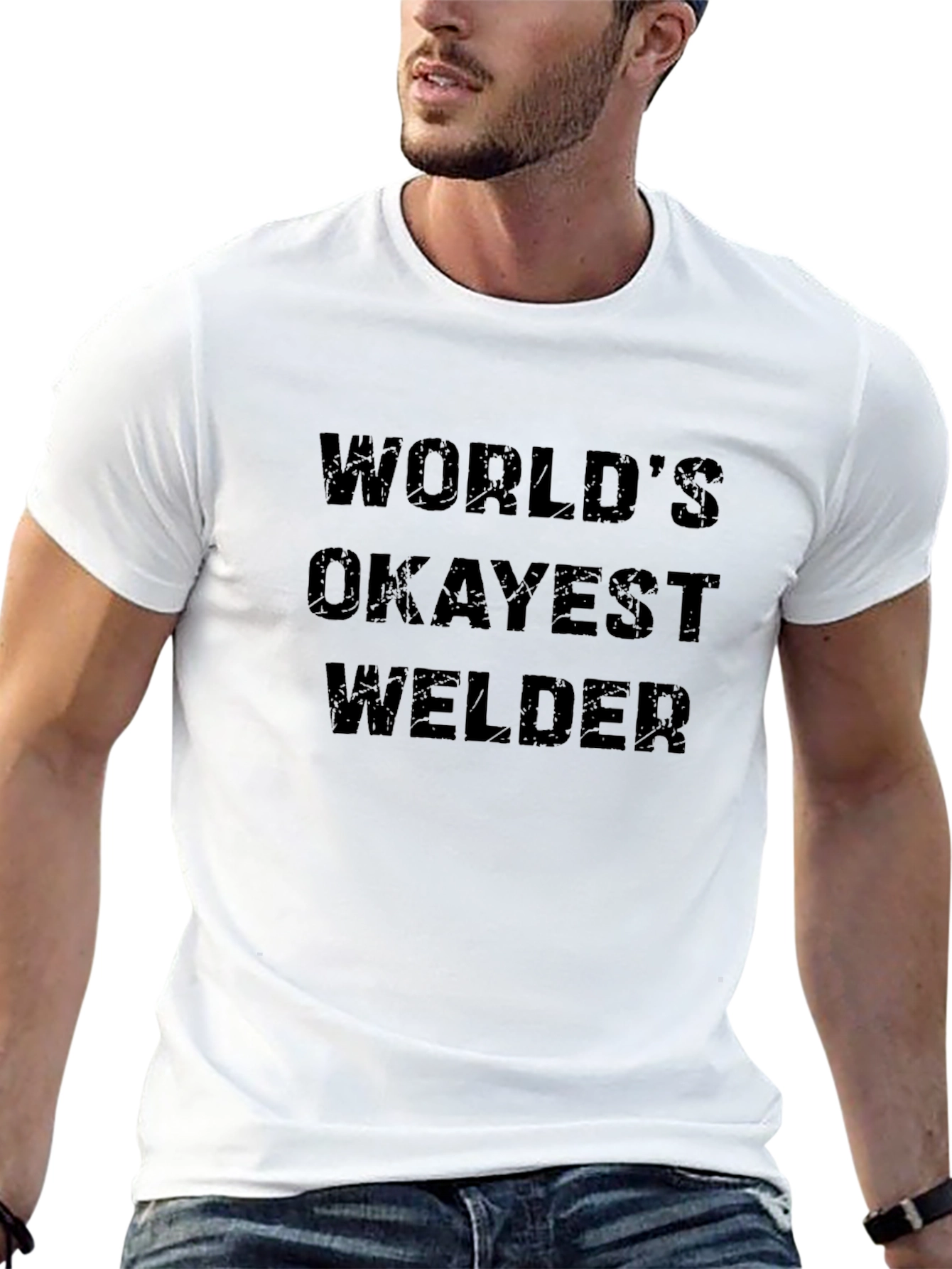 Worlds Okayest Welder Black T-Shirt