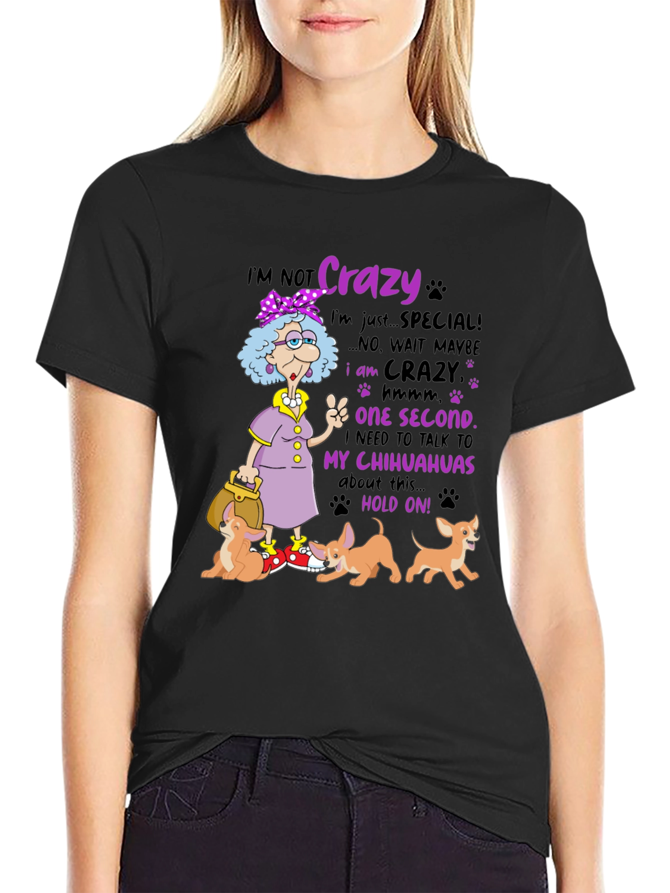 Crazy Chihuahua Lady T-Shirt