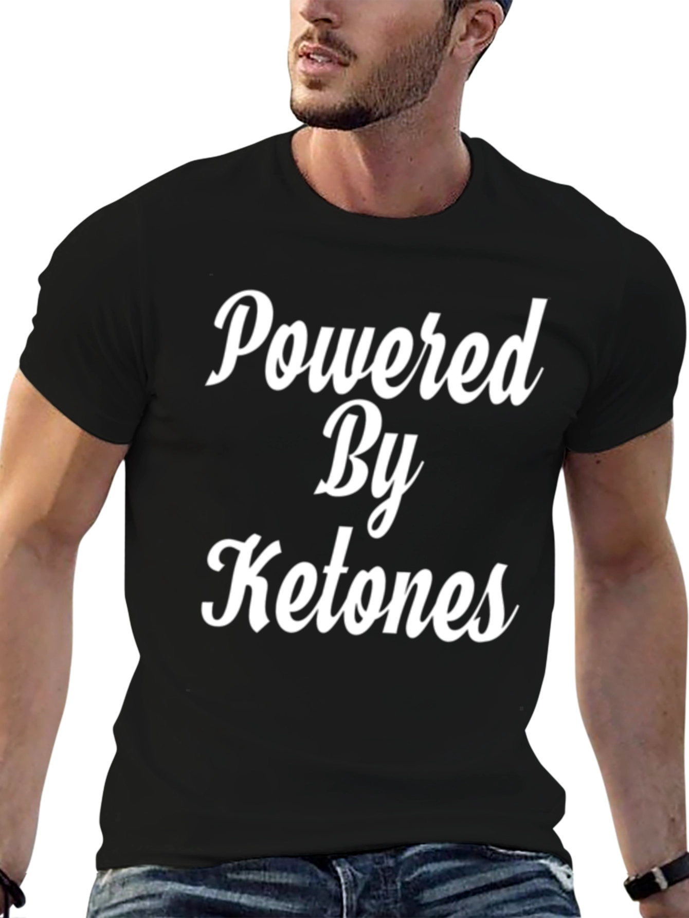Powered By Ketones Black Graphic Tee