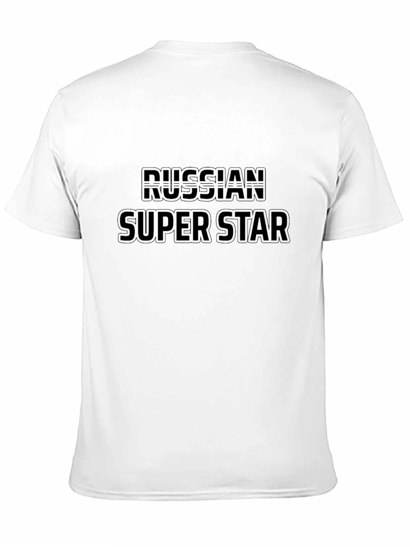 Russian Super Star Black Graphic T-Shirt
