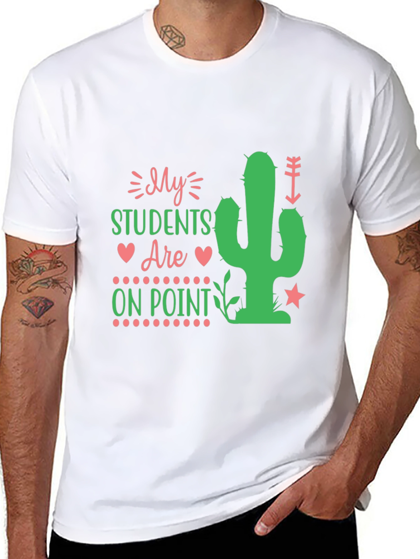 My Students Are On Point Teacher Cactus T-Shirt