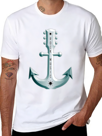 Rock Music Anchor Graphic Tee