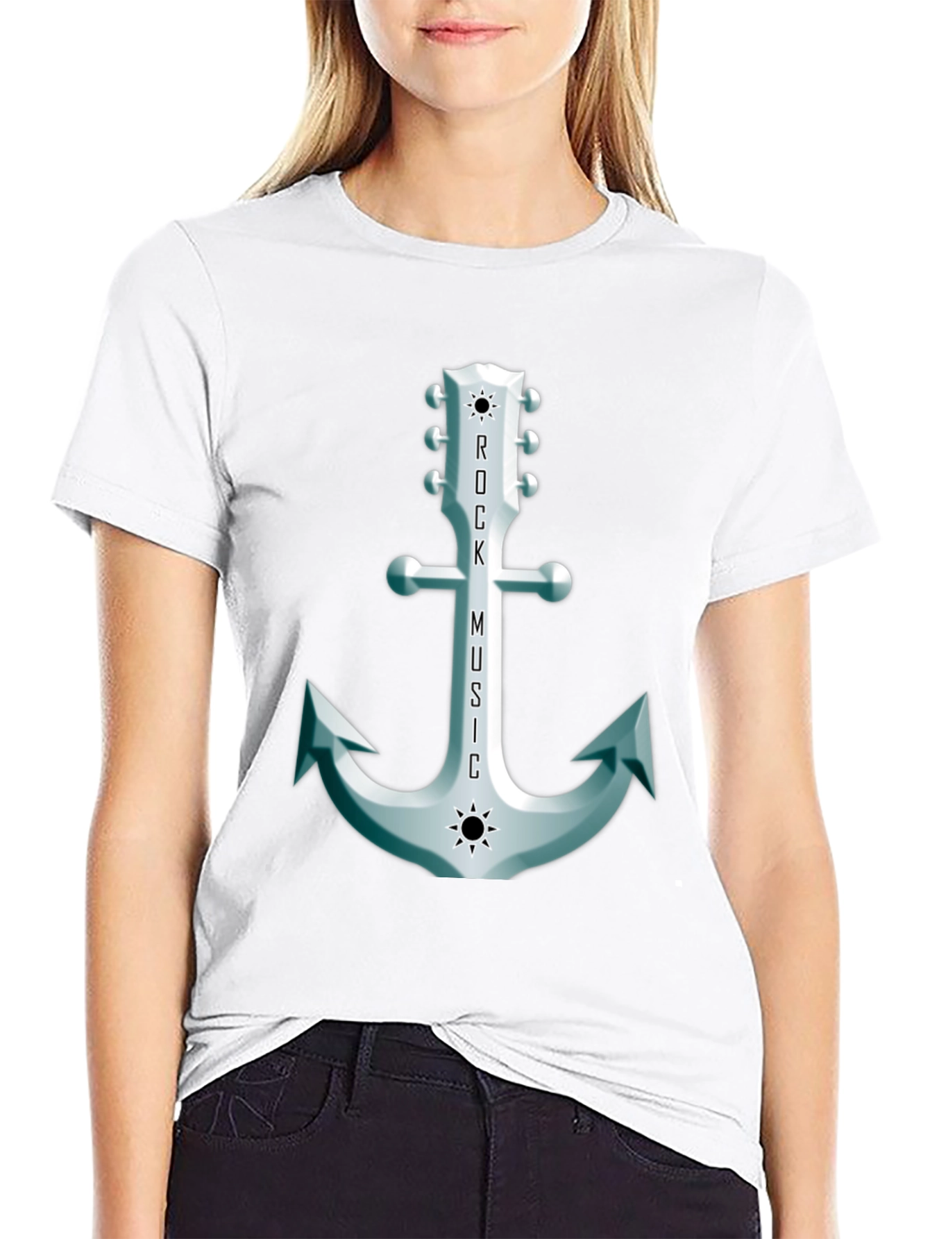 Rock Music Anchor Graphic Tee