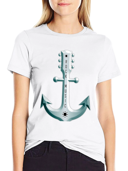 Rock Music Anchor Graphic Tee
