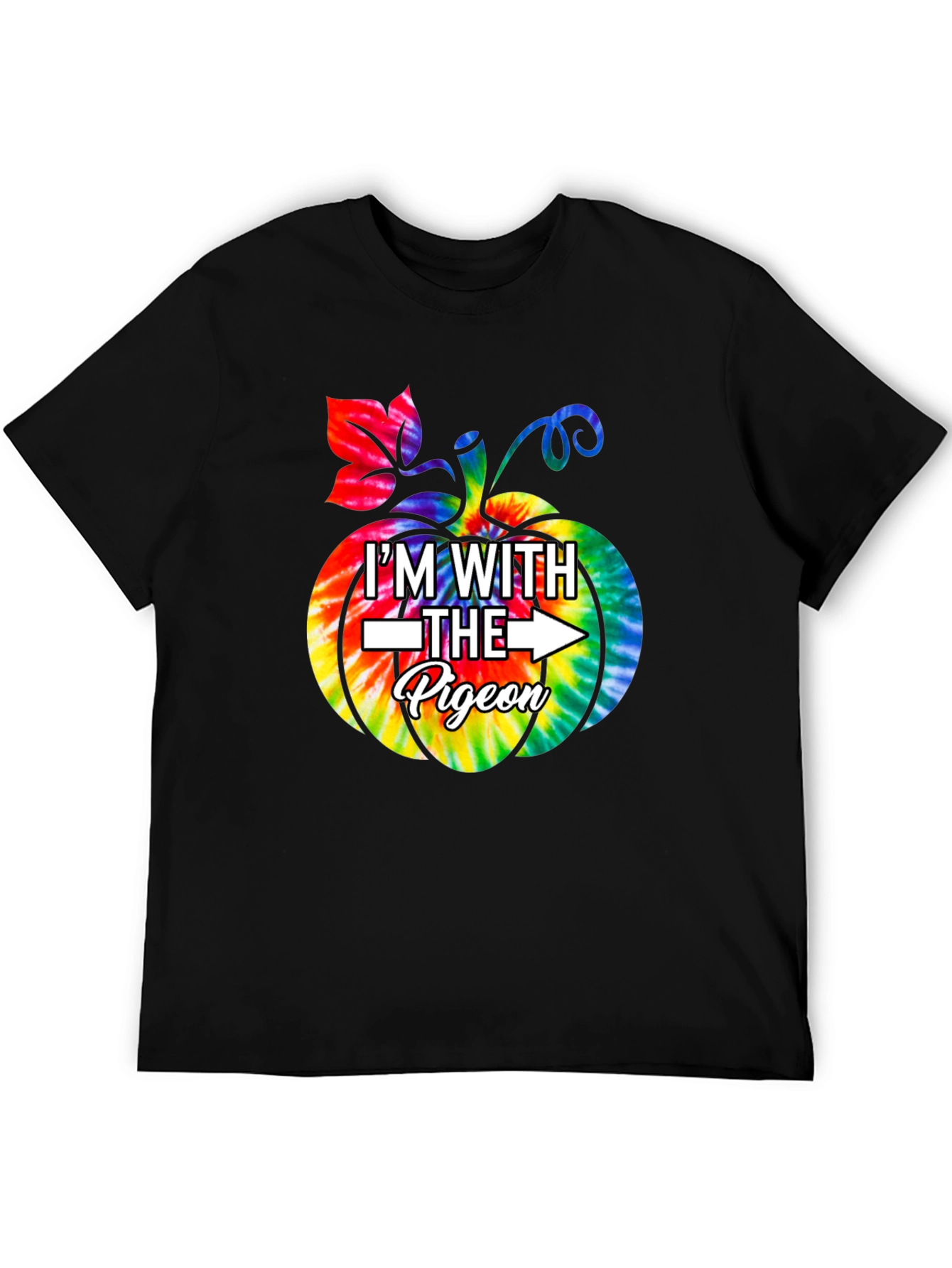 Im With The Pigeon Tie Dye Pumpkin T-Shirt