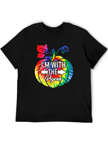 Im With The Pigeon Tie Dye Pumpkin T-Shirt