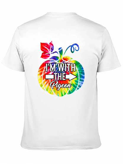Im With The Pigeon Tie Dye Pumpkin T-Shirt