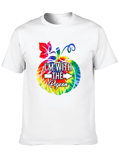 Im With The Pigeon Tie Dye Pumpkin T-Shirt