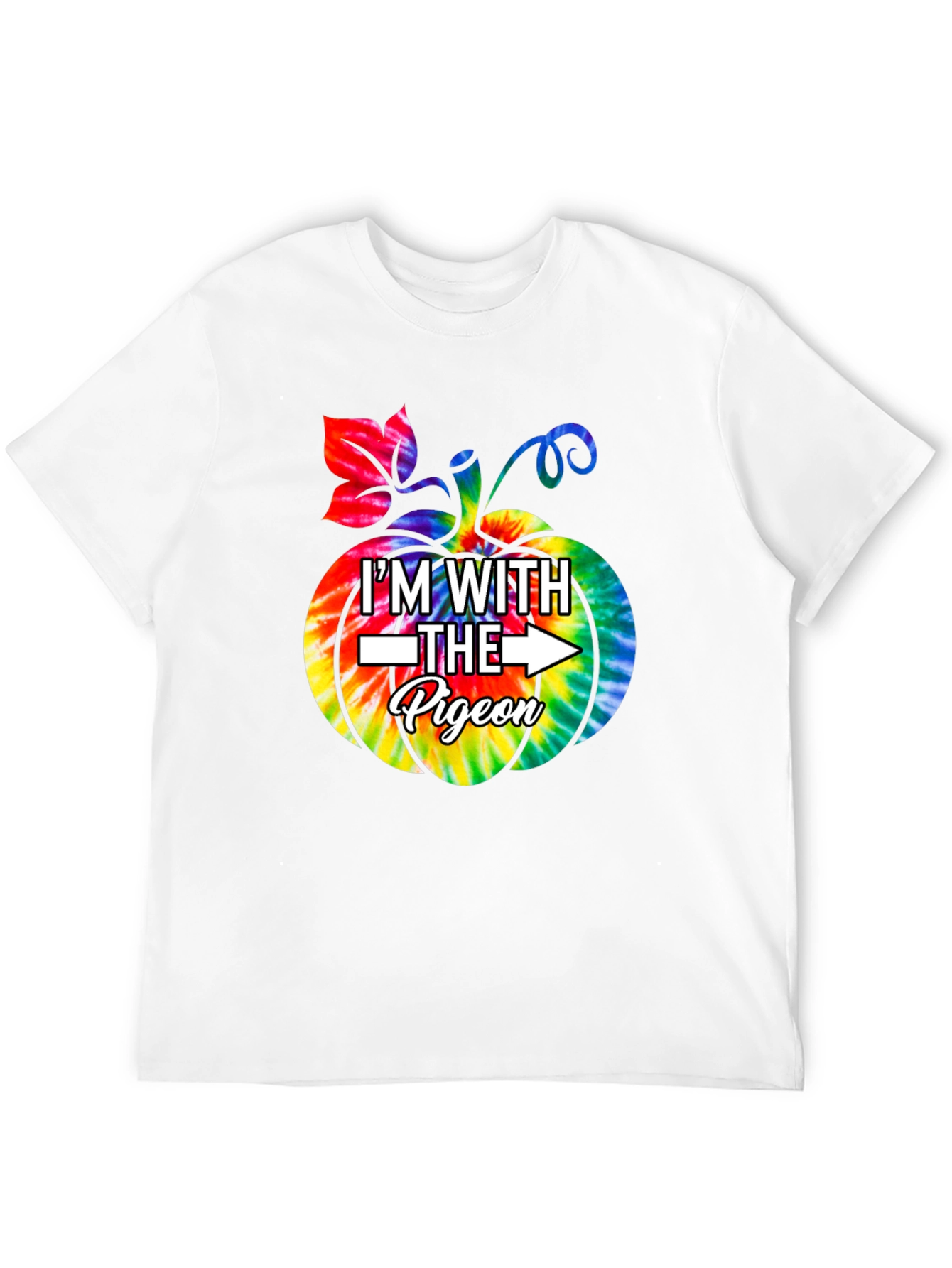 Im With The Pigeon Tie Dye Pumpkin T-Shirt