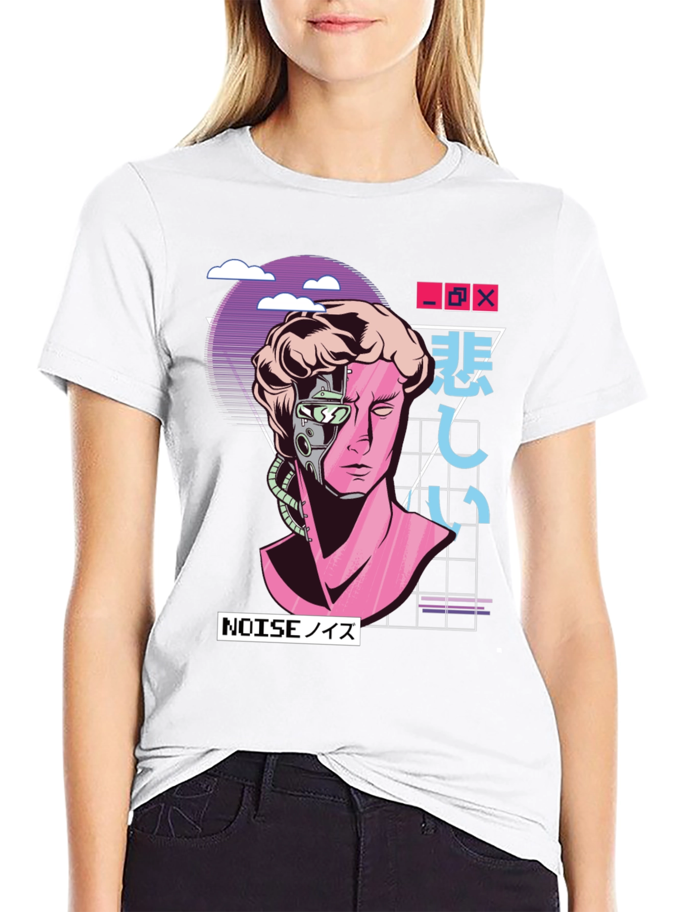 Cyberpunk David T-Shirt - Vaporwave Aesthetic