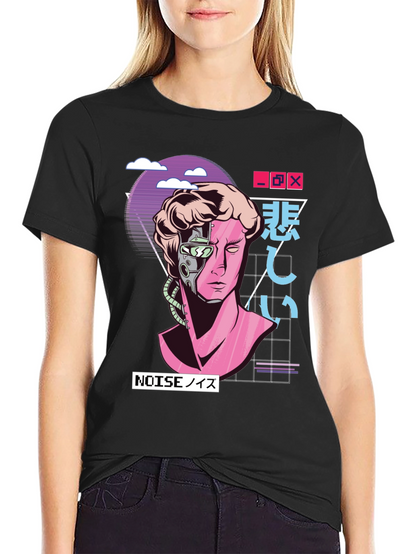 Cyberpunk David T-Shirt - Vaporwave Aesthetic