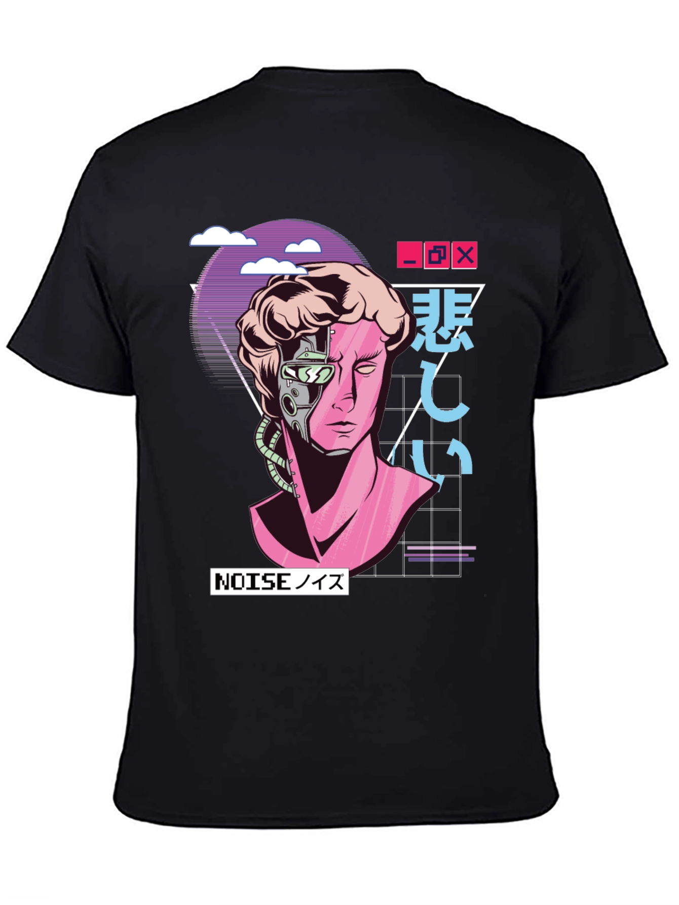 Cyberpunk David T-Shirt - Vaporwave Aesthetic