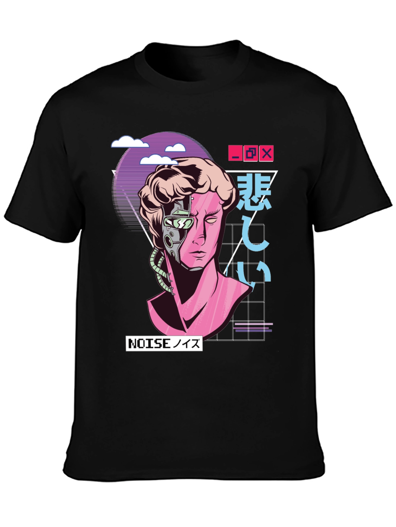 Cyberpunk David T-Shirt - Vaporwave Aesthetic