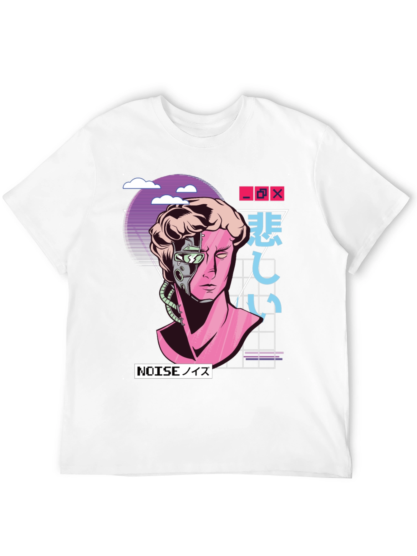 Cyberpunk David T-Shirt - Vaporwave Aesthetic
