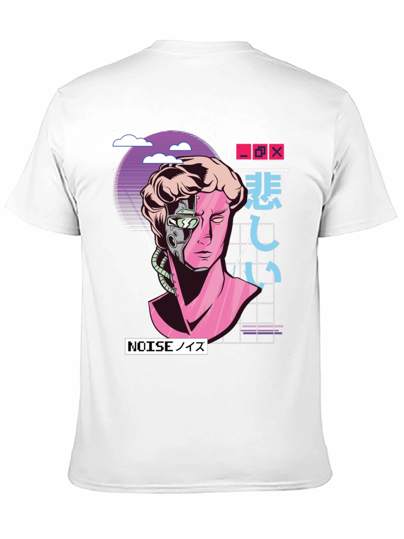 Cyberpunk David T-Shirt - Vaporwave Aesthetic