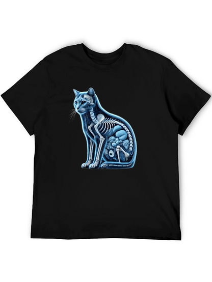Cat Anatomy Black T-Shirt