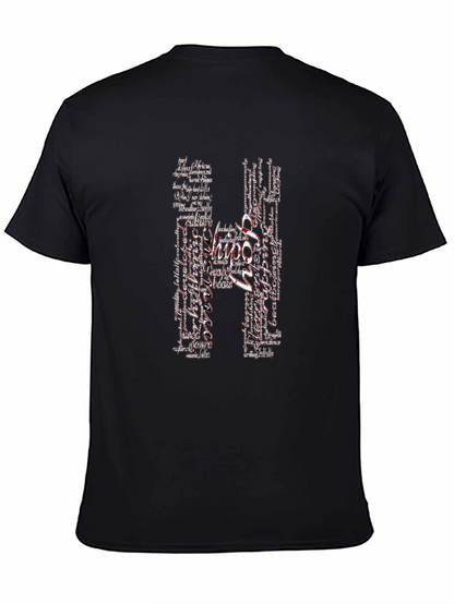 Hippo Word Art Graphic Tee - Black