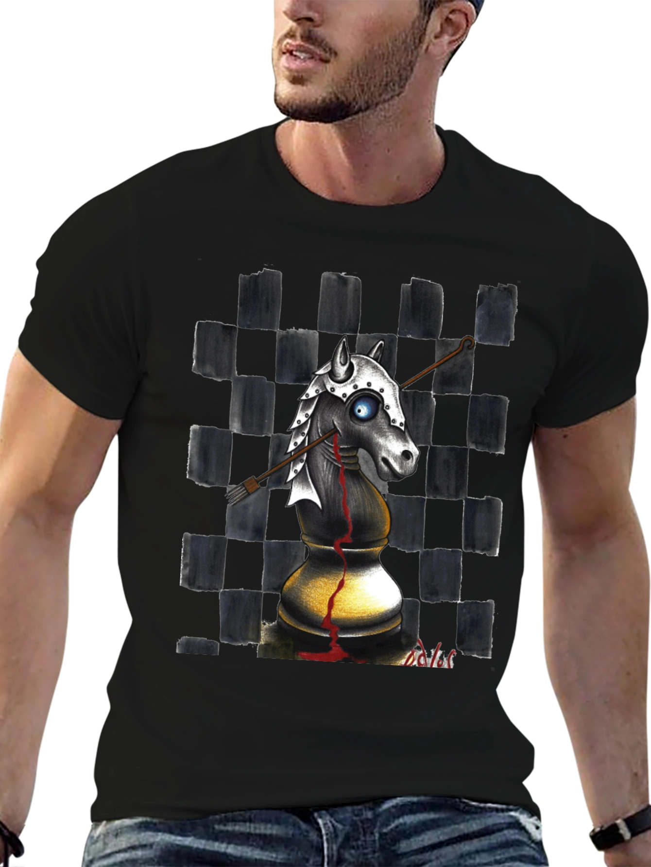 Chess Knight T-Shirt - Edgy Graphic Tee