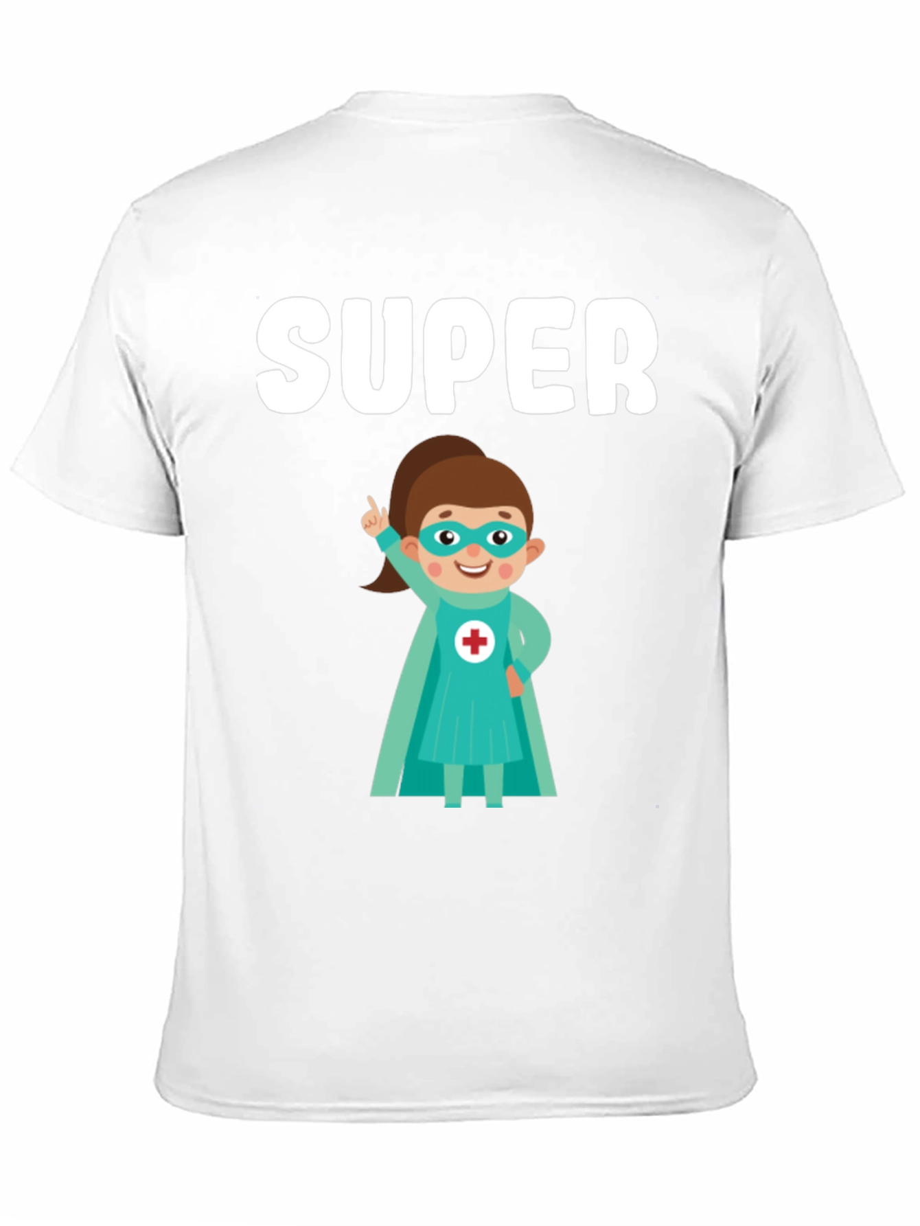 Super Nurse Cartoon T-Shirt - Black