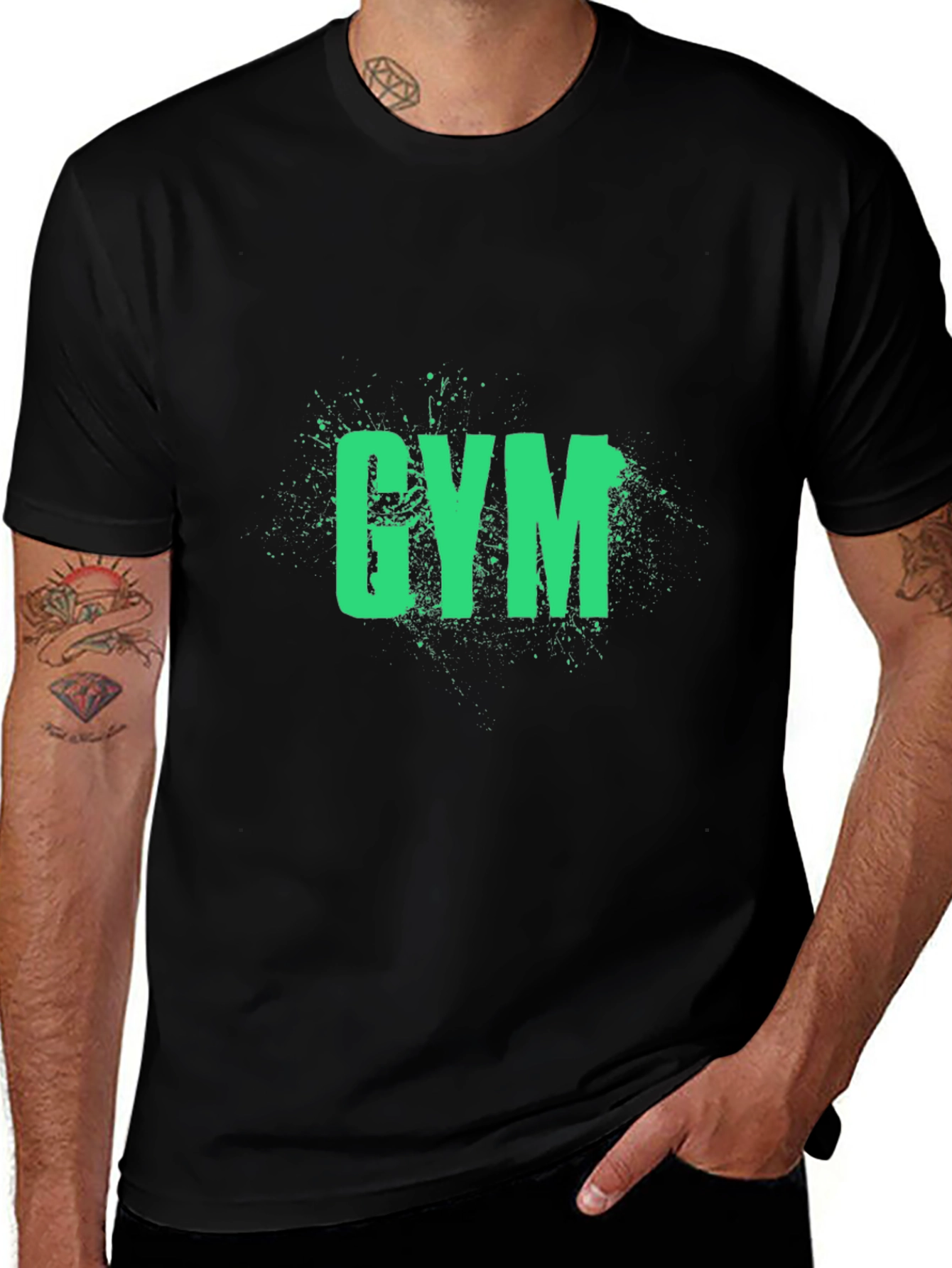 Mens Black Gym T-Shirt