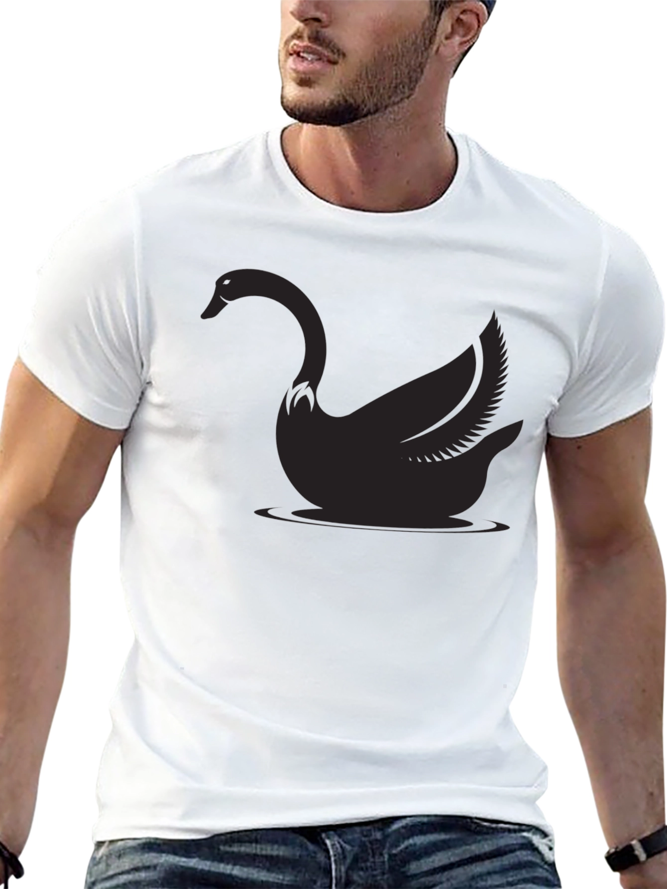 Black Swan Graphic Tee - Mens Casual Shirt