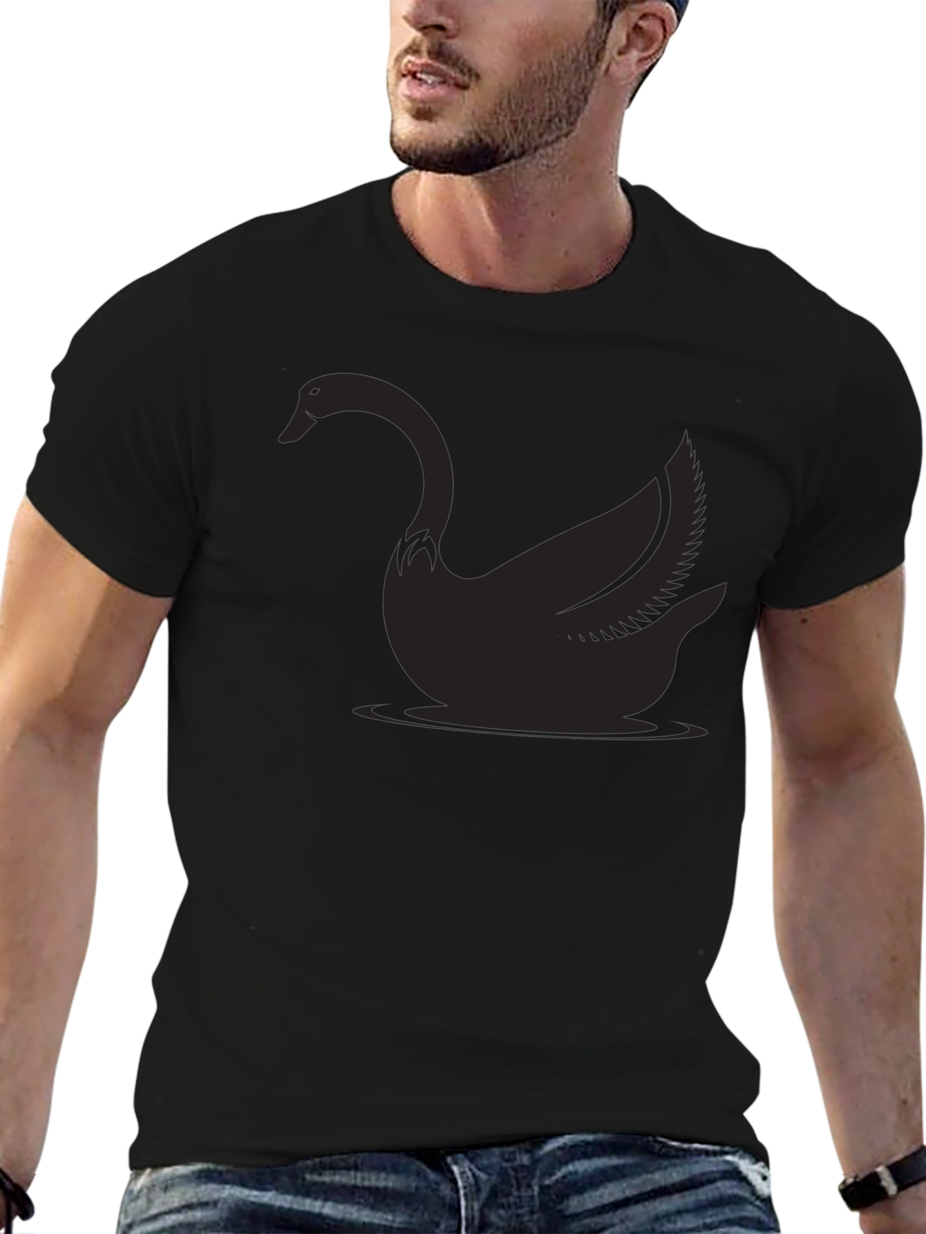Black Swan Graphic Tee - Mens Casual Shirt