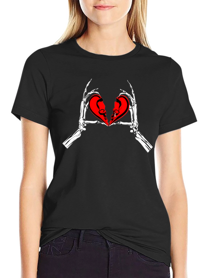 Skeleton Hands Broken Heart T-Shirt