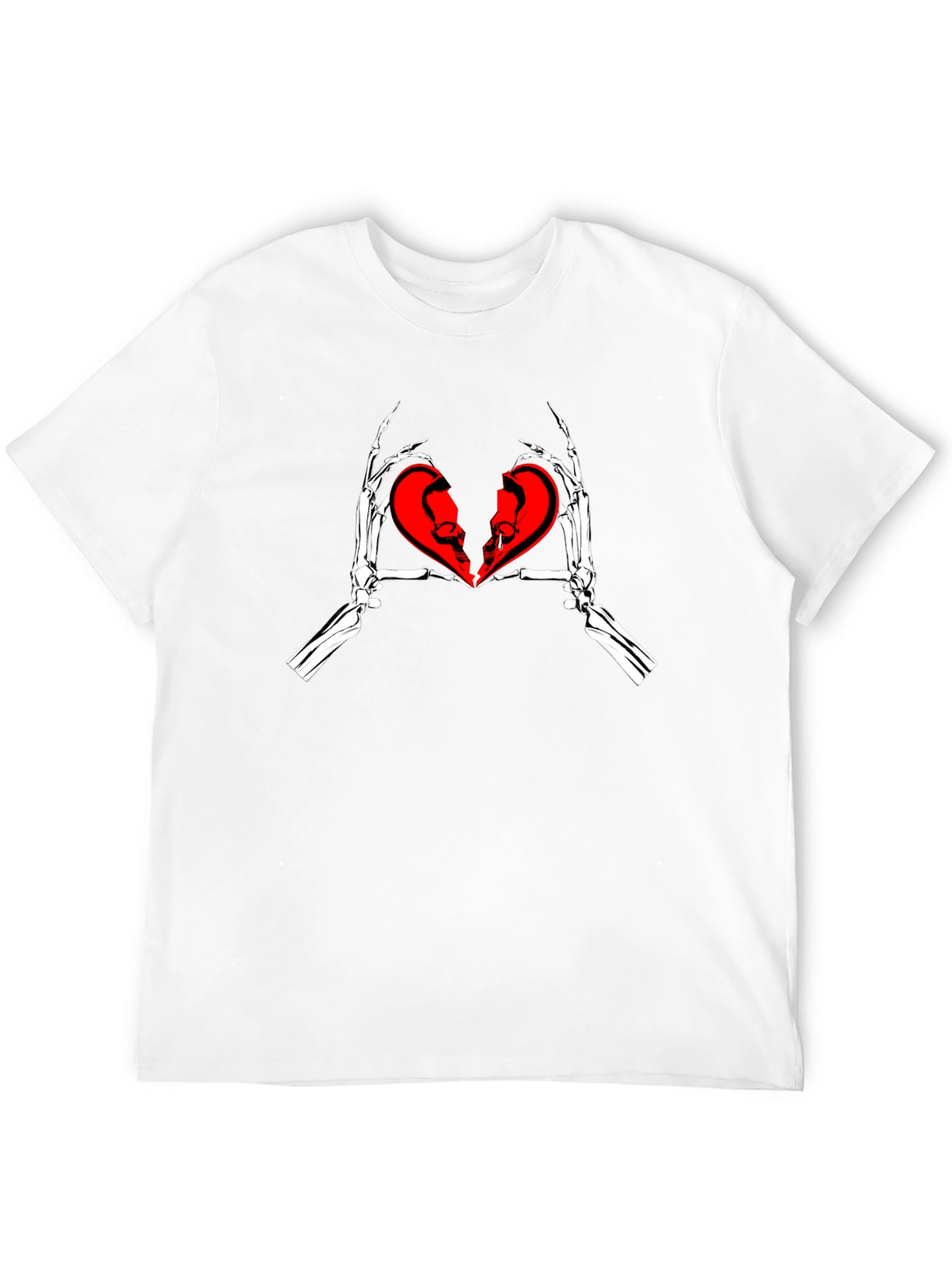 Skeleton Hands Broken Heart T-Shirt
