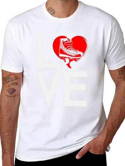 Love Figure Skating Tee - Heart Skates Shirt