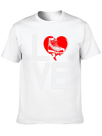 Love Figure Skating Tee - Heart Skates Shirt