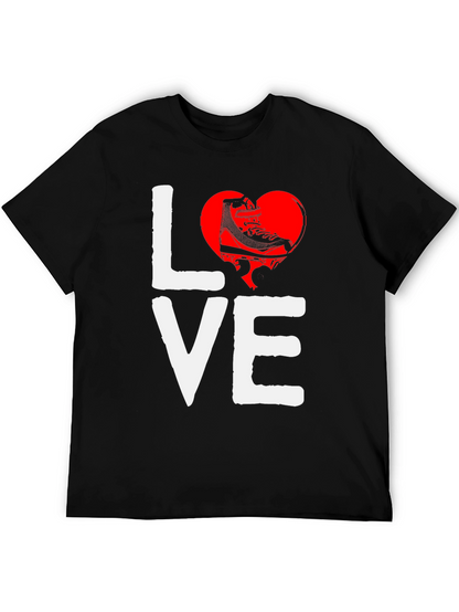 Love Figure Skating Tee - Heart Skates Shirt