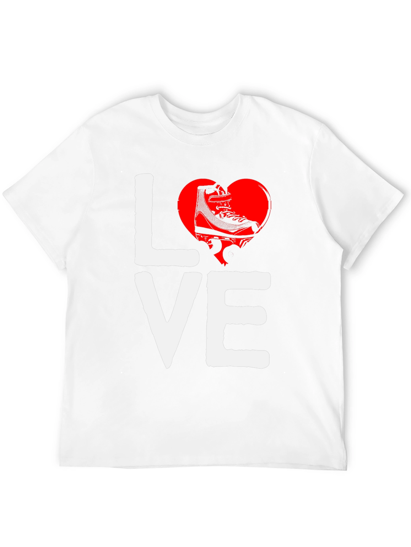 Love Figure Skating Tee - Heart Skates Shirt