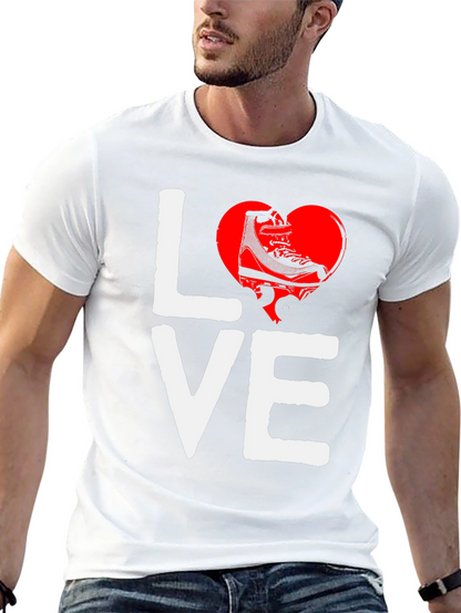 Love Figure Skating Tee - Heart Skates Shirt