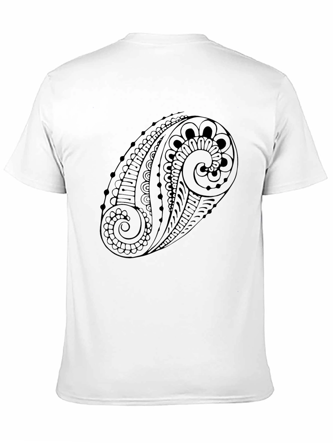 Mens Black Paisley Graphic Tee