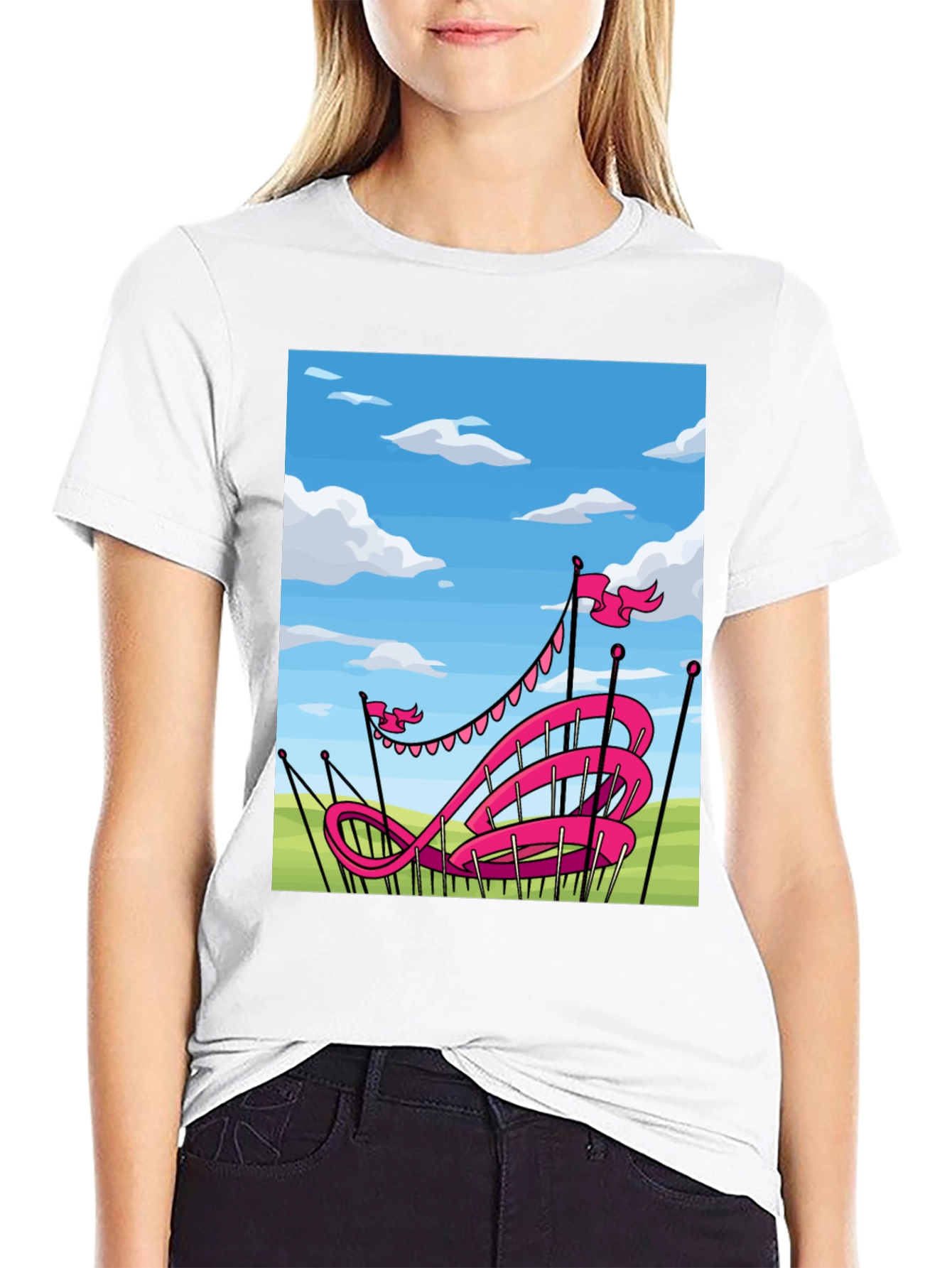 Pink Roller Coaster T-Shirt