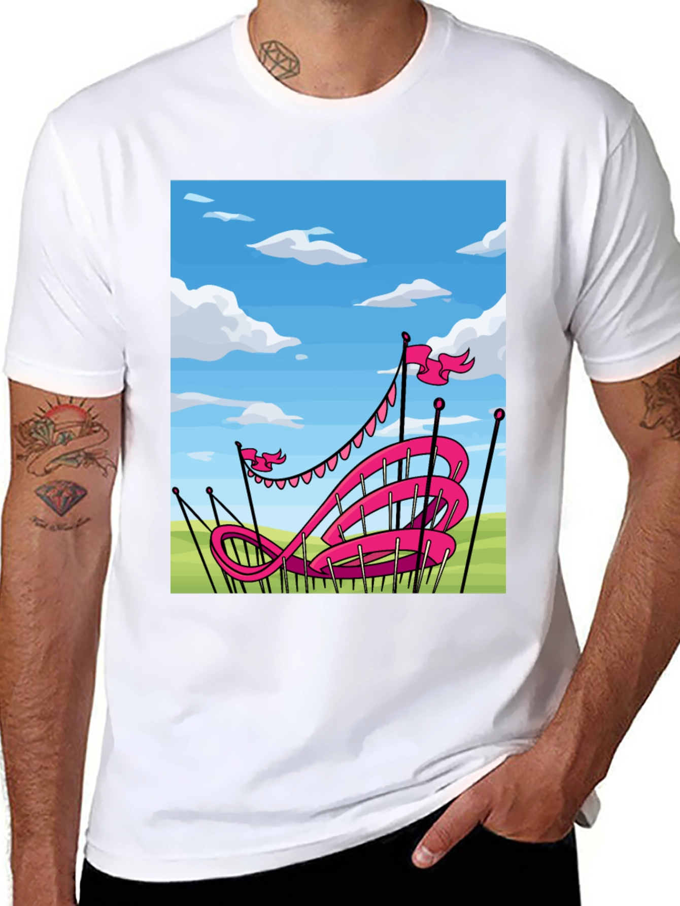 Pink Roller Coaster T-Shirt