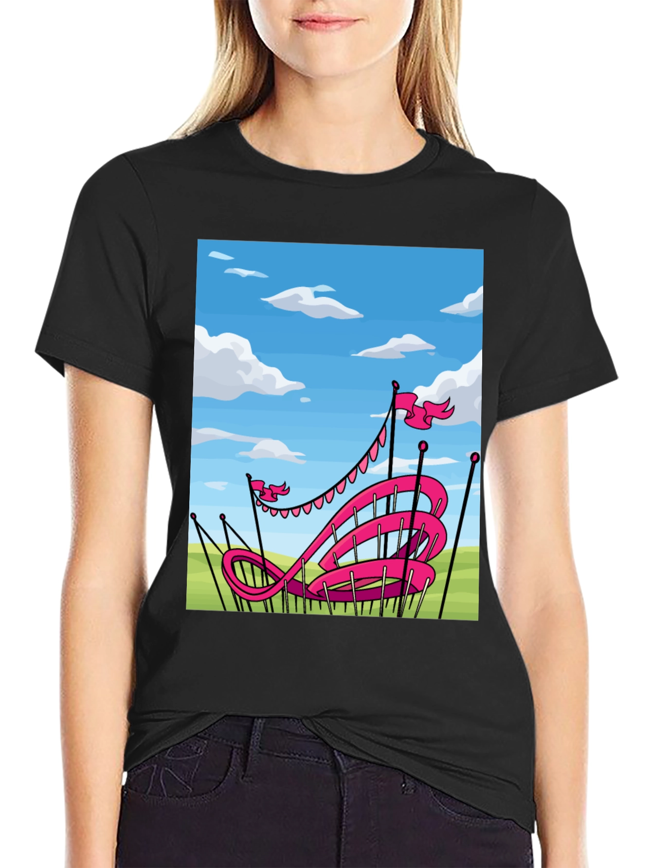 Pink Roller Coaster T-Shirt