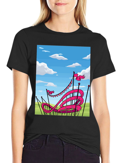 Pink Roller Coaster T-Shirt