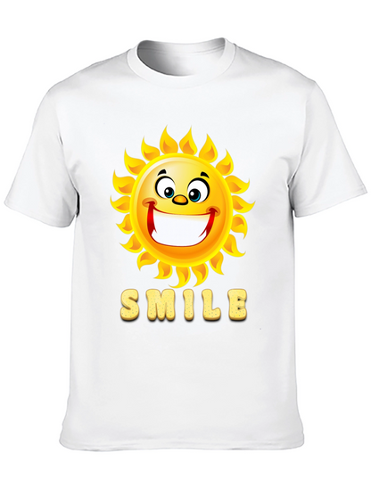 Happy Sun Smile Black T-Shirt